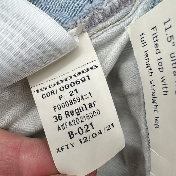 Abercrombie & Fitch Jeans Womens 22 Criss Cross 90's Straight High Rise NEW - Picture 9 of 13